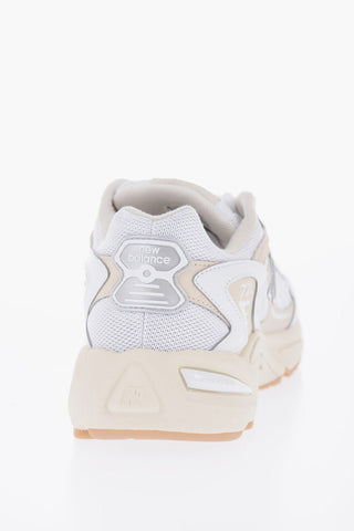 Faux Leather and Fabric Low Top Sneakers