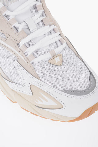 Faux Leather and Fabric Low Top Sneakers