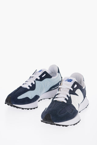 Two-Tone Suede  Details Low-Top Sneakers