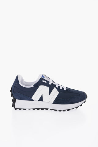 Two-Tone Suede  Details Low-Top Sneakers