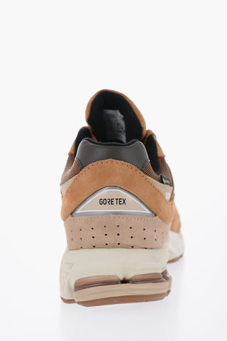 Suede and Mesh Low-Top Sneakers with Patch Logo