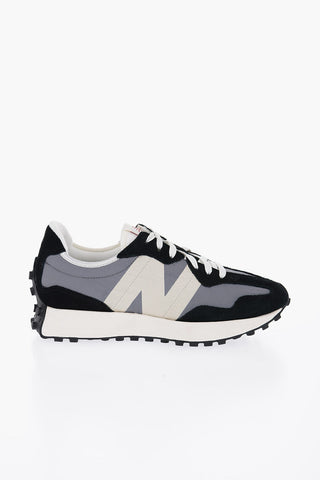 Two-Tone Suede  Details Low-Top Sneakers
