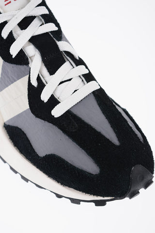 Two-Tone Suede  Details Low-Top Sneakers