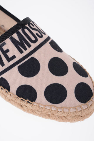 LOVE Polka Dots Fabric Espadrilles with Printed Logo