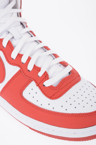 COMME DES GARCONS HOMME PLUS Leather High-Top Sneakers TERMINATOR Bicolour