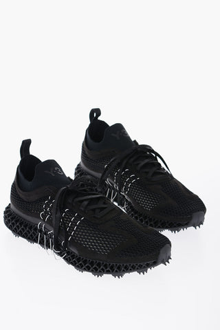 Y-3 YOHJI YAMAMOTO Perforated RUNNER 4D HALO Low Top Sneakers