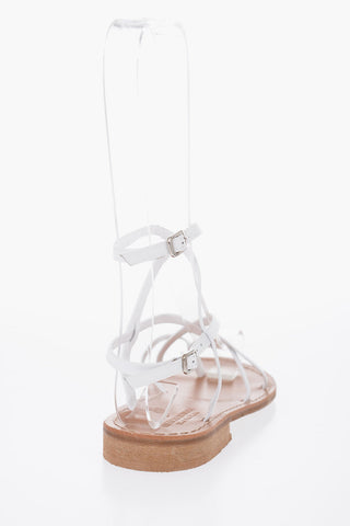 Sandali Infradito Ankle Strap in Pelle