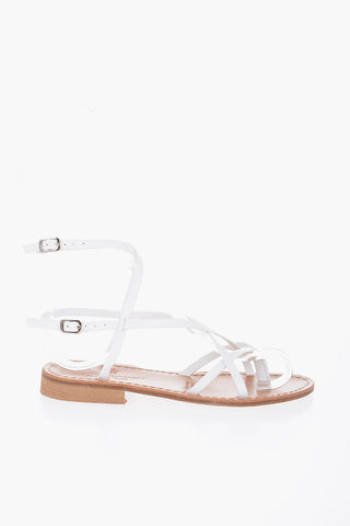 Sandali Infradito Ankle Strap in Pelle