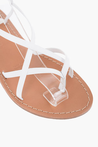 Sandali Infradito Ankle Strap in Pelle