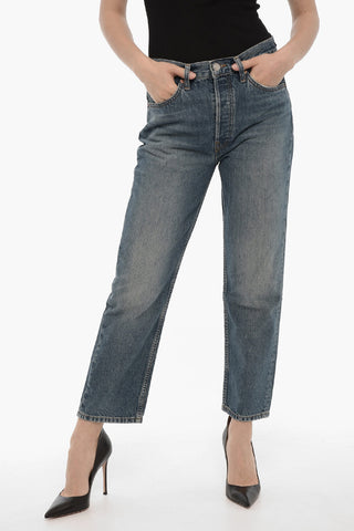High-Waisted Straight Leg 70s STOVE PIPE Jeans 18cm