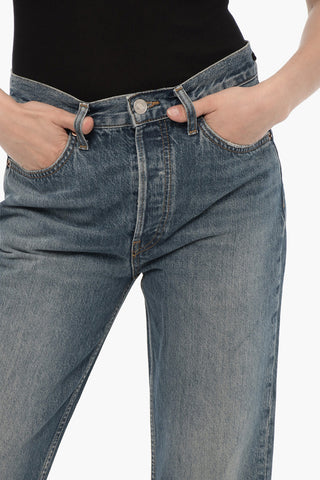 High-Waisted Straight Leg 70s STOVE PIPE Jeans 18cm
