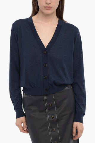 V-Neck Cashmere and Silk Cardigan