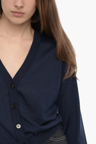 V-Neck Cashmere and Silk Cardigan