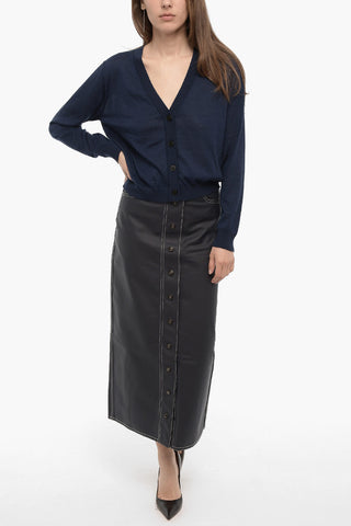 V-Neck Cashmere and Silk Cardigan