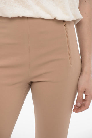 Skinny-Fit Pants with Ankle Slit