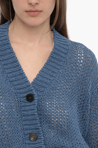 Openwork Braided Cropped Cardigan