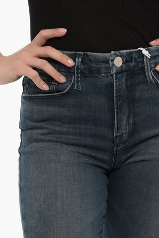 Jeans Crop Bootcut in Denim Stretch 22cm