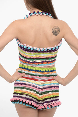 Crochet Cropped Halterneck Top