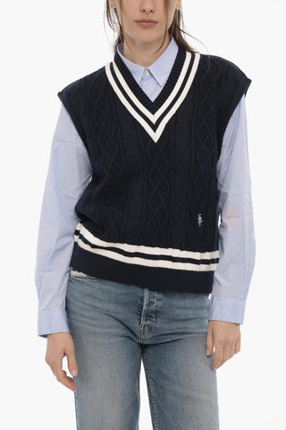 Sleeveless ARIANA Cable Knit Sweater