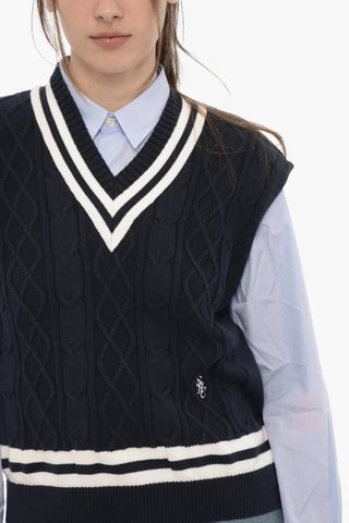 Sleeveless ARIANA Cable Knit Sweater