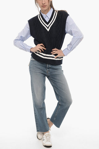 Sleeveless ARIANA Cable Knit Sweater