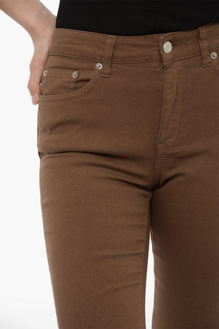Pantaloni 5 Tasche CLAR Crop con Bottone Logato