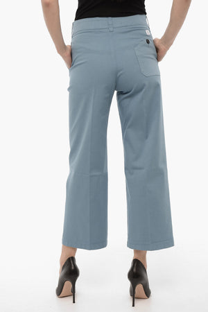 Cropped Solid Palazzo Pants