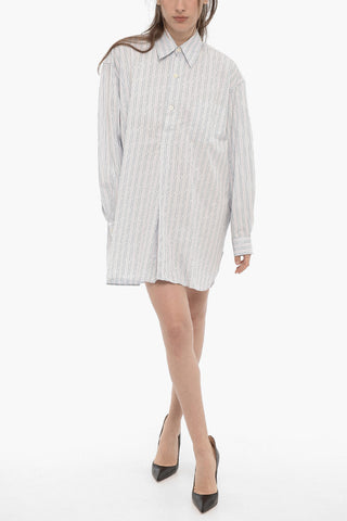 Striped Oversized POP Shirt With Breast Pocket