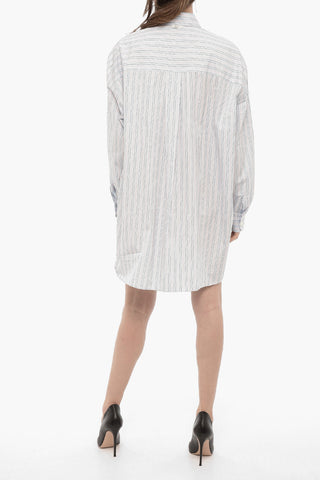 Striped Oversized POP Shirt With Breast Pocket