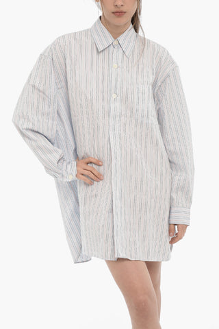 Striped Oversized POP Shirt With Breast Pocket