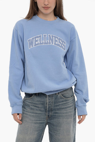 Frontal Detail Cotton crew-Neck Sweatshirt
