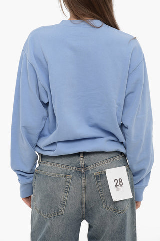 Frontal Detail Cotton crew-Neck Sweatshirt