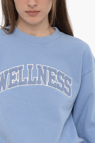 Frontal Detail Cotton crew-Neck Sweatshirt
