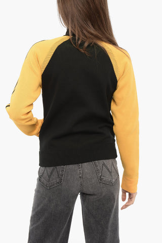 WALES BONNER Two-Tone UNISEX Sweatshirt with Zip Closure