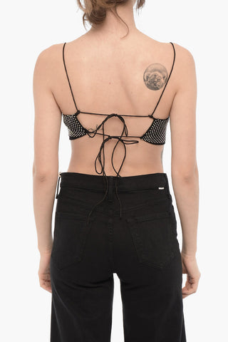 Rhinestoned Cropped LOOOTTE Top