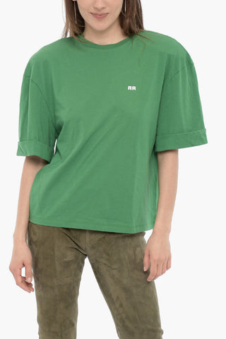 BIRGER CHRISTENSES Organic Cotton FAUSTA Crew-Neck T-shirt with Padded shoulders