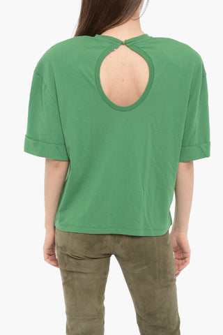BIRGER CHRISTENSES Organic Cotton FAUSTA Crew-Neck T-shirt with Padded shoulders