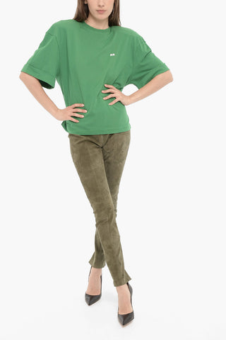 BIRGER CHRISTENSES Organic Cotton FAUSTA Crew-Neck T-shirt with Padded shoulders