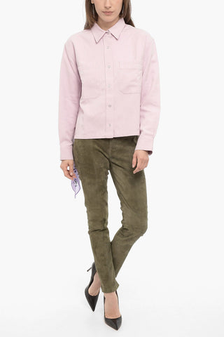 Solid Cotton-Linen Overshirt MARINA with Bandana Detail