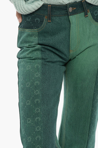 WHITE LINE Jeans Regular Fit Effetto Patchwork 19cm