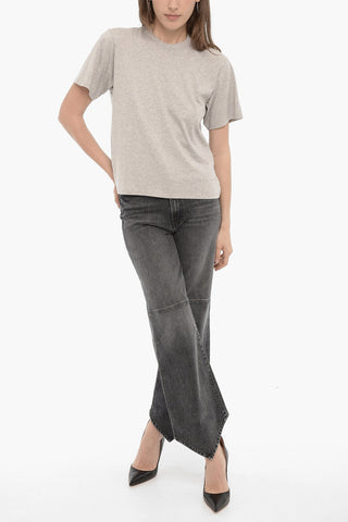 Solid Color TELANTO Crew-Neck T-shirt