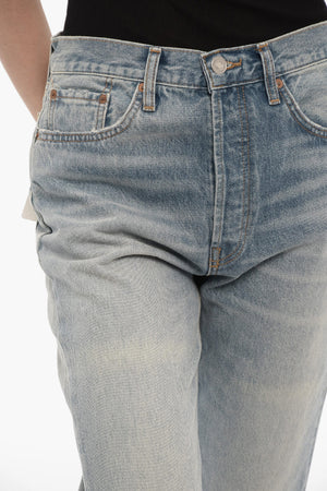 Jeans a Gamba Dritta con Spacco alla Caviglia 20cm