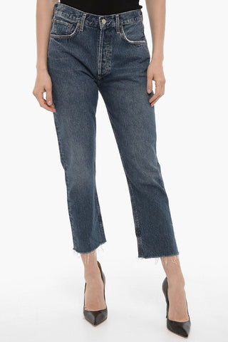Frayed Hem High Waist  RILEY Jeans 19,5cm