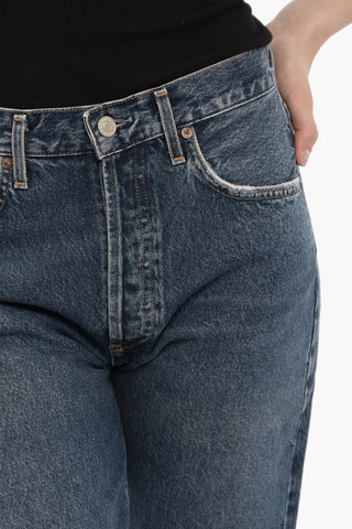 Frayed Hem High Waist  RILEY Jeans 19,5cm