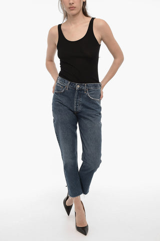 Frayed Hem High Waist  RILEY Jeans 19,5cm