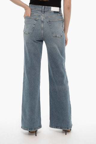Stretch Denim Flared Jeans 28cm