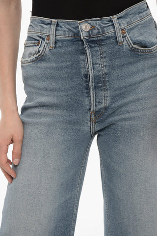 Stretch Denim Flared Jeans 28cm