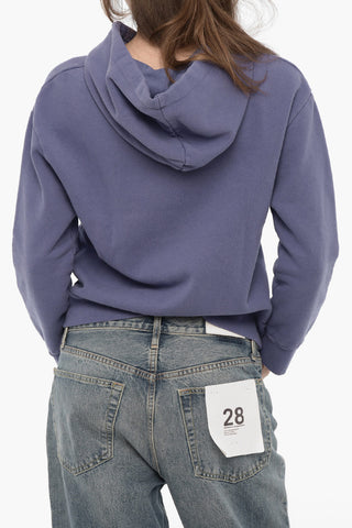 Solid Color CHRISTINA Hoodie with Contrasting Logo