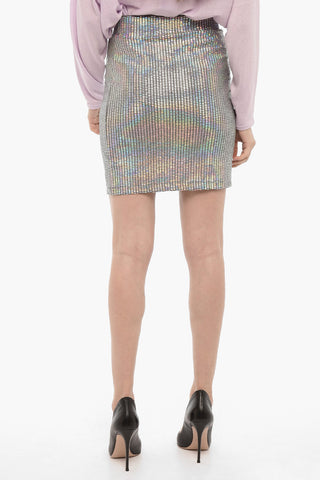 Holographic- Effect KRISTINA Sheath Skirt