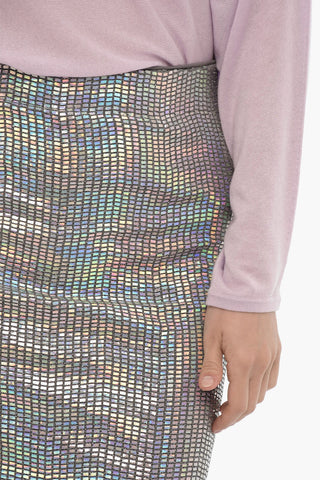 Holographic- Effect KRISTINA Sheath Skirt